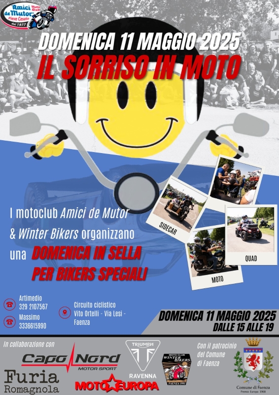 Il sorriso in moto a Faenza
